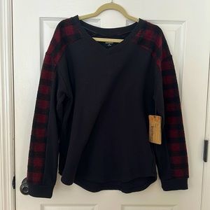 Ruff Hewn Black & Plaid Sweater